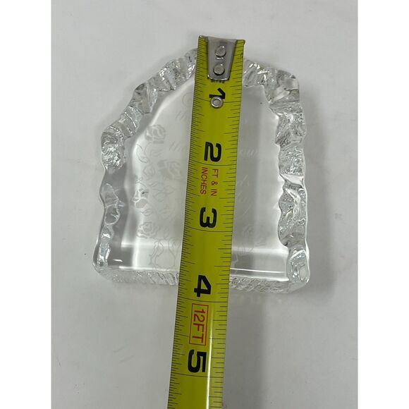 Inspiration Quote Paperweight Crystal Glass Etched Roses Flowers Gift Mother Day - Picture 6 of 6